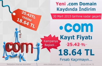 yeni .com domain kaydında indirim yeni .com domain kaydında indirim
